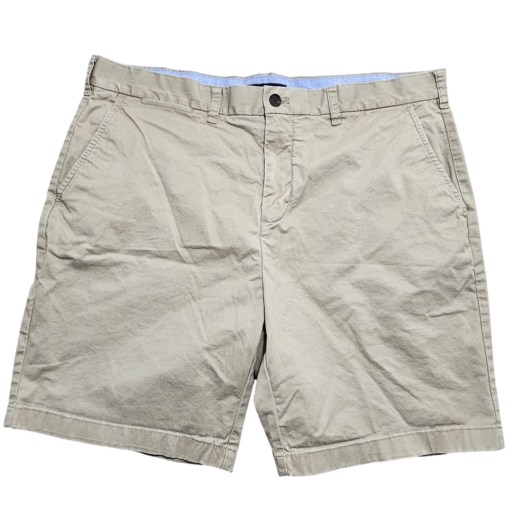 Tommy Hilfiger Mens Tan Khaki Chino Shorts Size 38 Cotton Stretch 78E9532 *